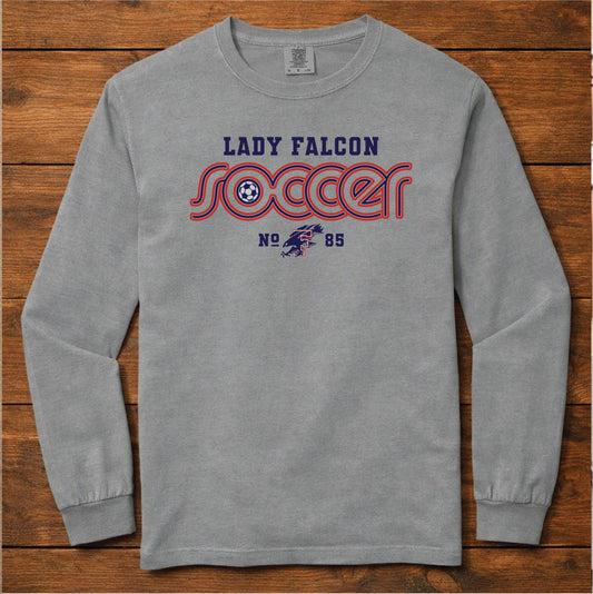 Comfort Colors Retro Lady Falcon Player Long Sleeve Tee
