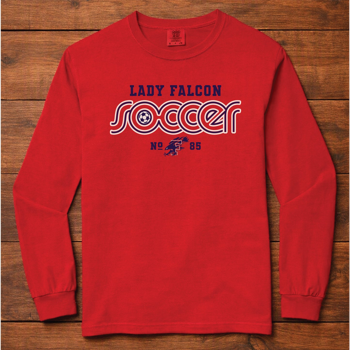 Comfort Colors Retro Lady Falcon Player Long Sleeve Tee