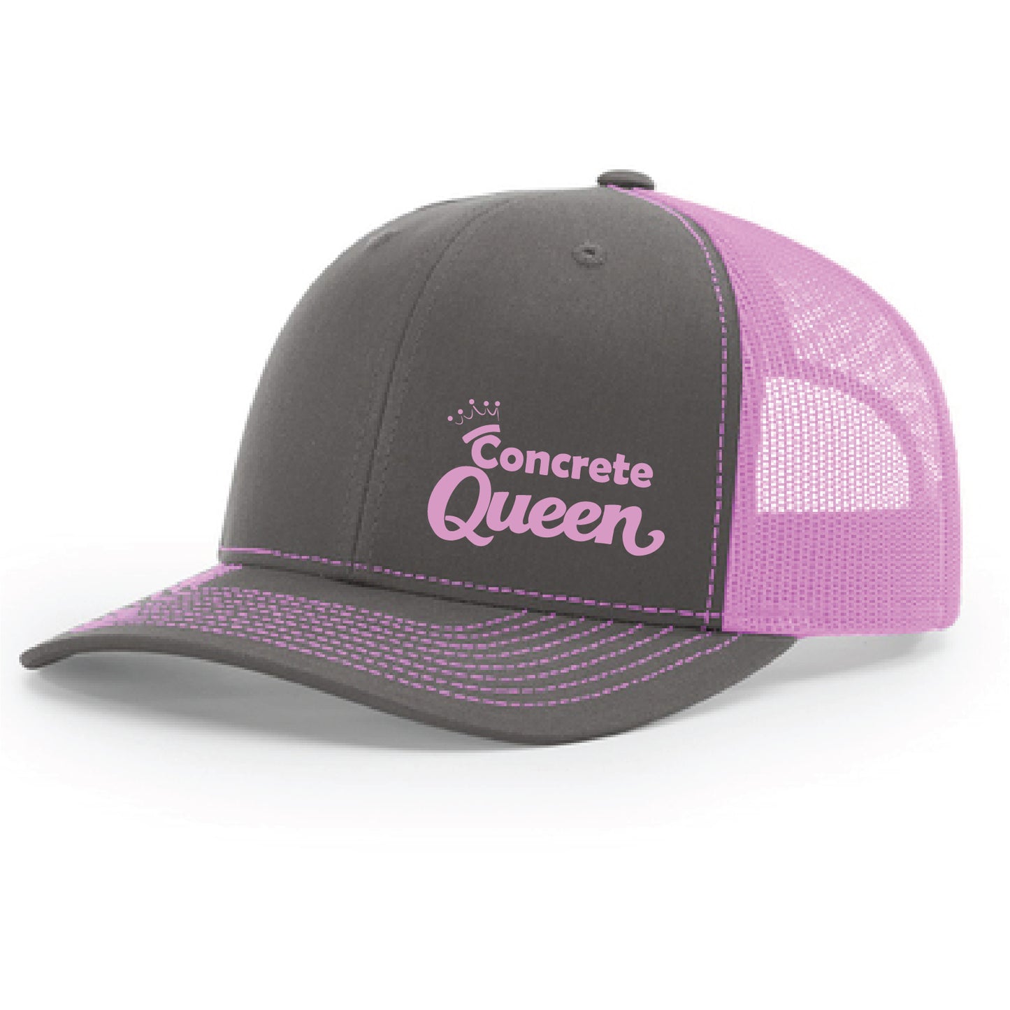 Concrete Queen Charcoal & Neon Pink Cap