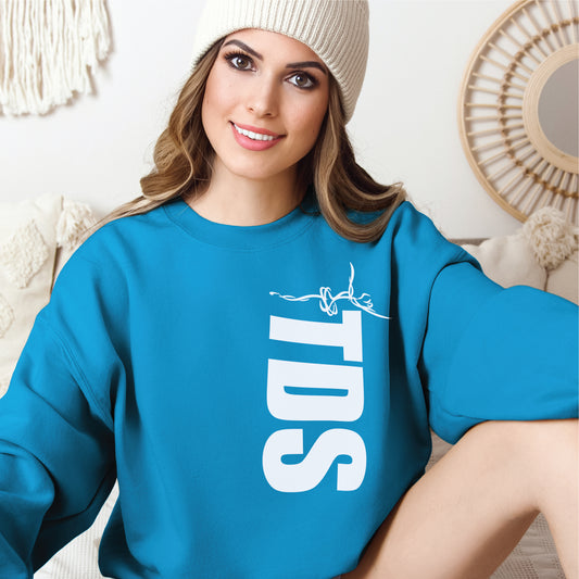 The Dancing School New Logo Sapphire Crewneck Sweatshirt - Adult Only
