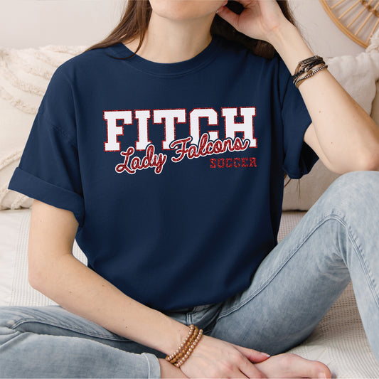 Comfort Colors Glitter Lady Falcons Script Tee