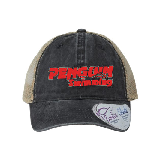 Penguin Swim Ladies Ponytail Hat