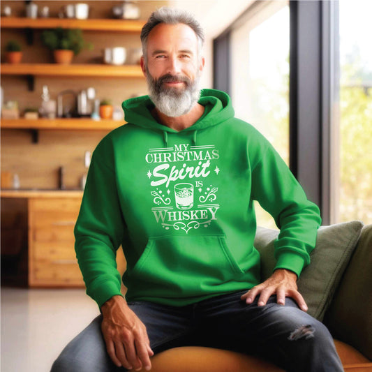My Christmas Spirit is Whiskey Hoodie