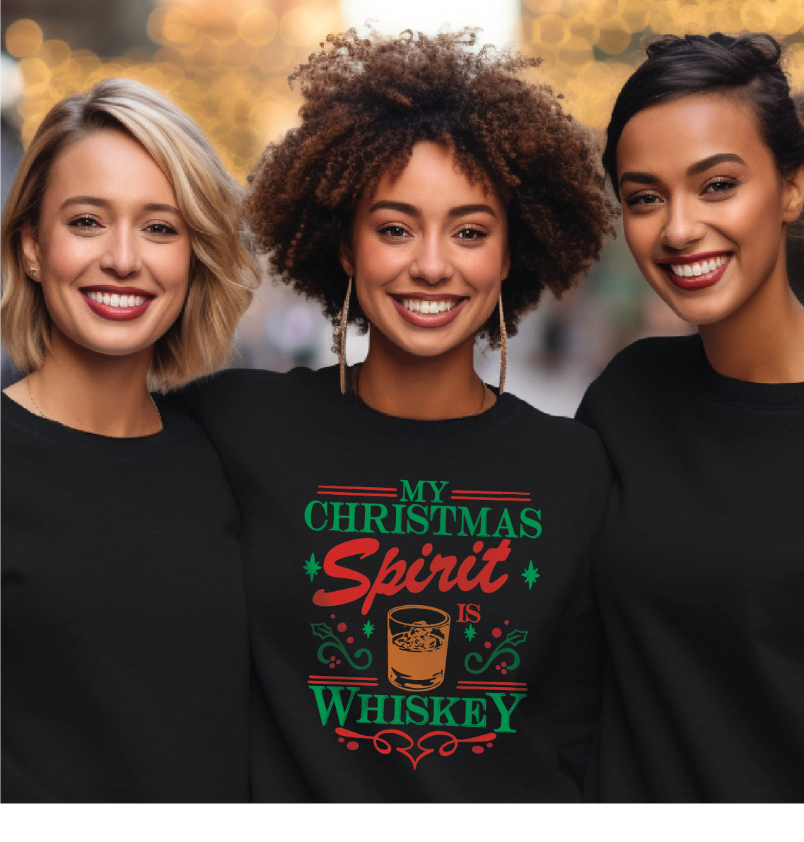 My Christmas Spirit is Whiskey Crewneck Sweatshirt