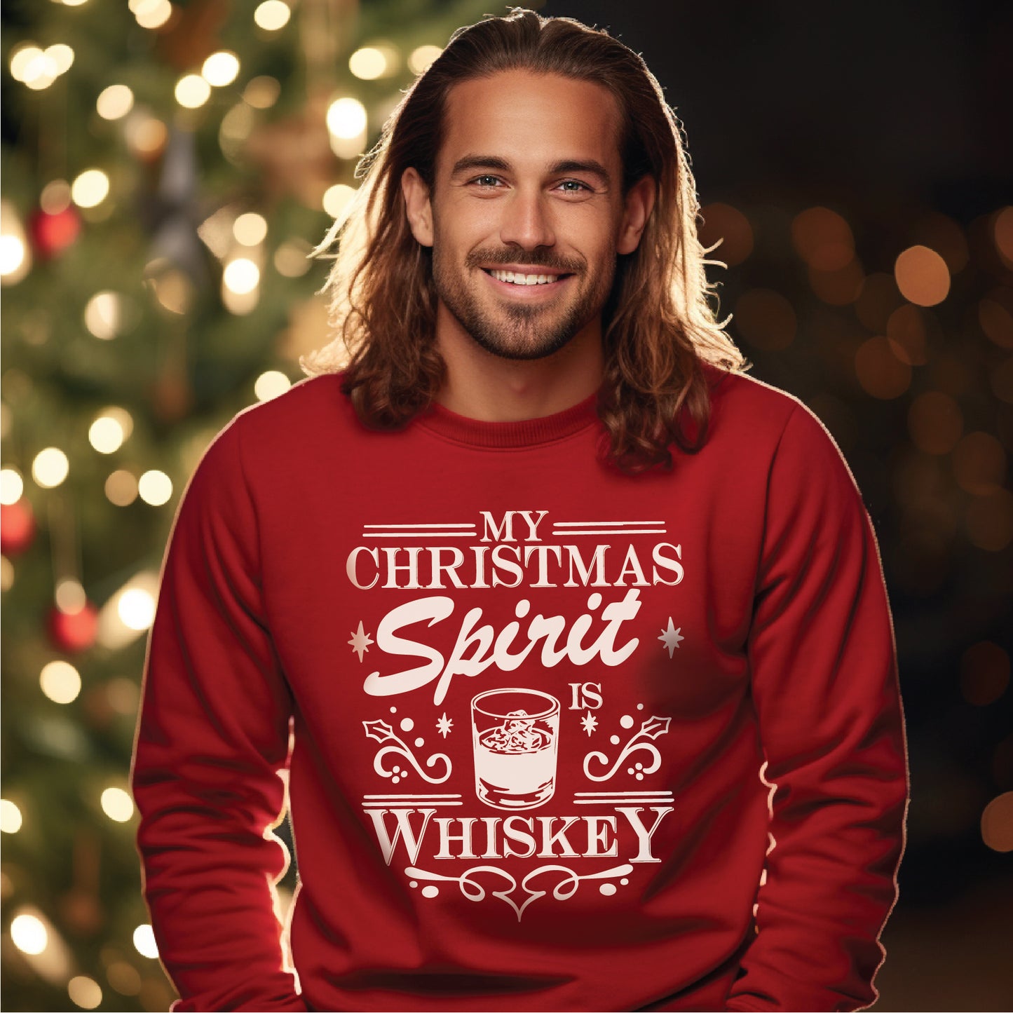 My Christmas Spirit is Whiskey Crewneck Sweatshirt
