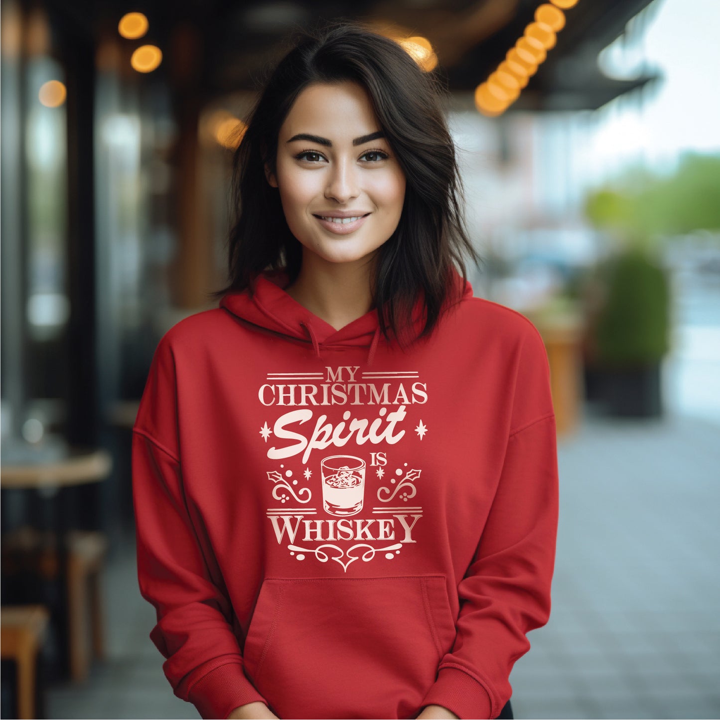 My Christmas Spirit is Whiskey Hoodie