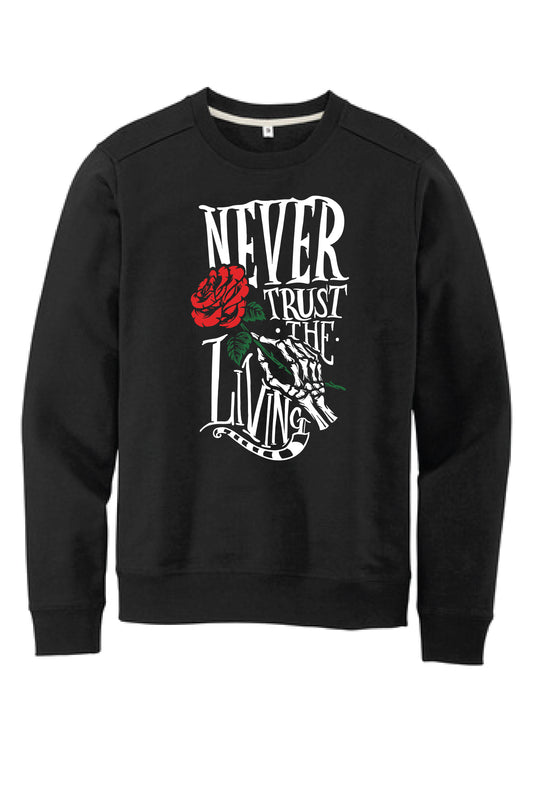 Never Trust The Living Beetlejuice Inspired Crewneck Sweatshirt