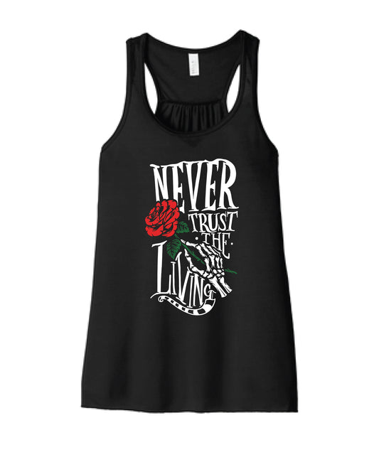 Never Trust The Living Beetlejuice Inspired Tank Top